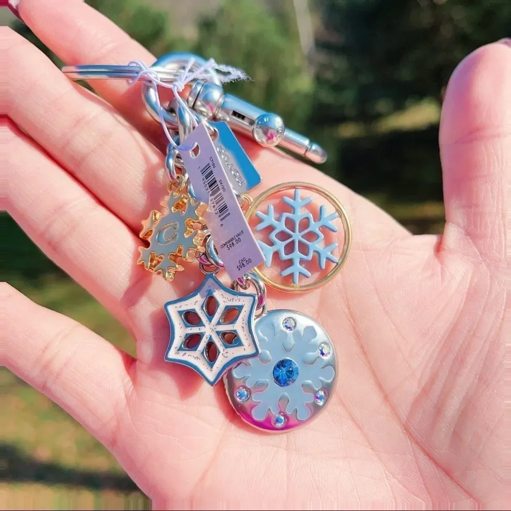 Authentic COACH Enamel & Metal snowflake 5